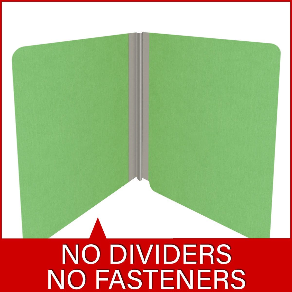 Green letter size end tab classification folder with 2" gray tyvek expansion. 18 pt. paper stock. Packaged 25/125.