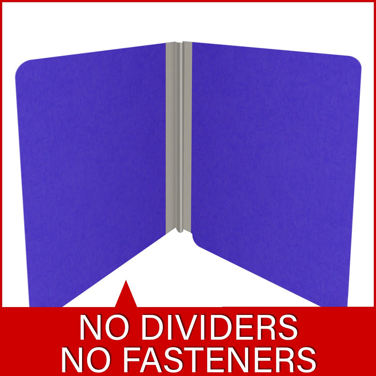 Purple letter size end tab classification folder with 2" gray tyvek expansion. 18 pt. paper stock. Packaged 25/125.