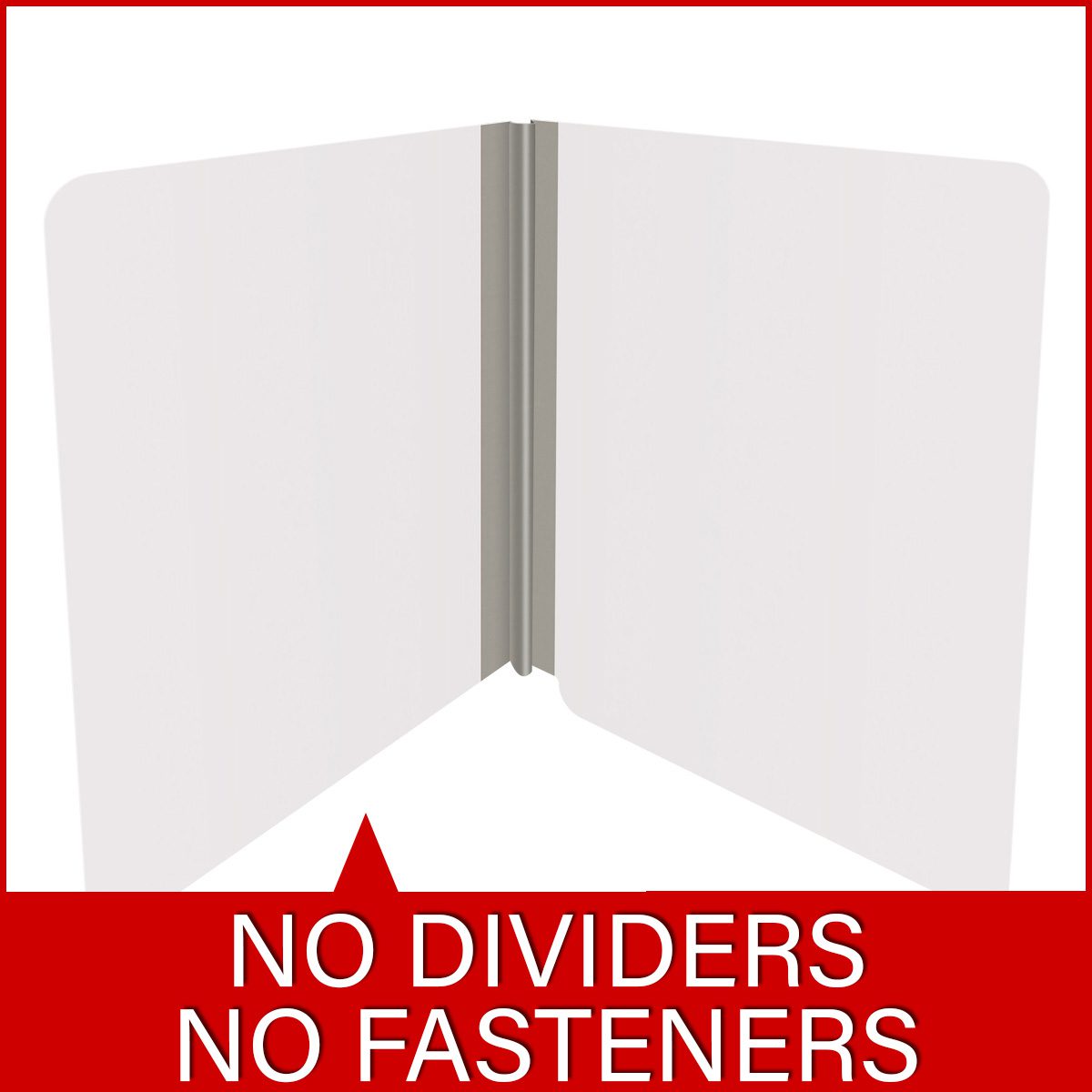 White letter size end tab classification folder with 2" gray tyvek expansion. 18 pt. paper stock. Packaged 25/125.