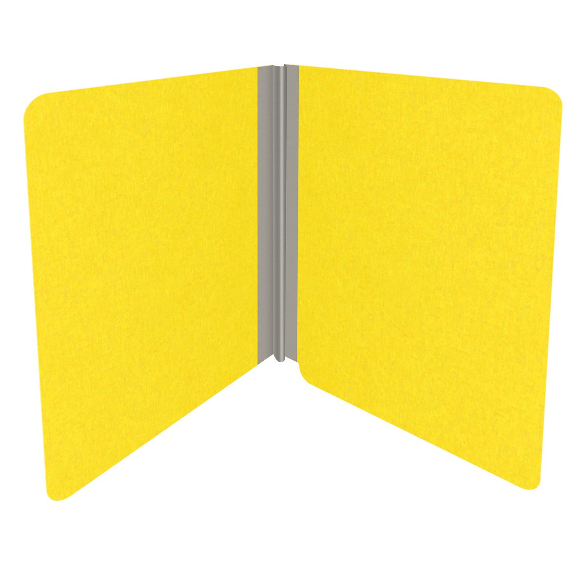 Yellow letter size end tab classification folder with 2" gray tyvek expansion. 18 pt. paper stock. Packaged 25/125.