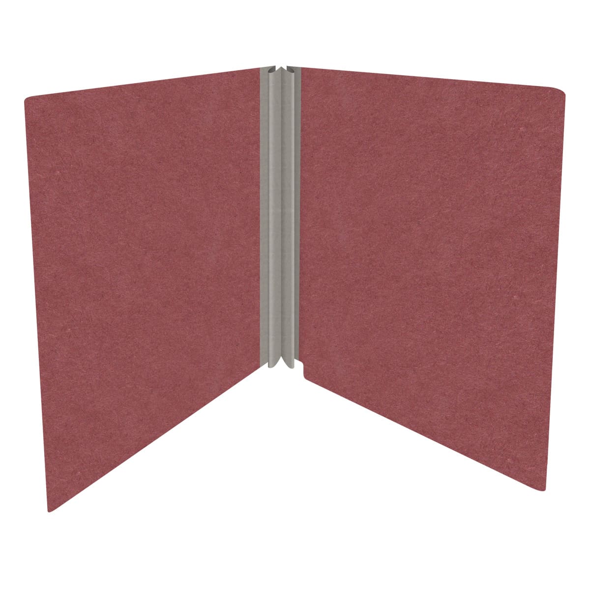 Dark red letter size end tab classification folder with 2" russet brown tyvek expansion. 25 pt type 3 pressboard stock. Packaged 25/125.