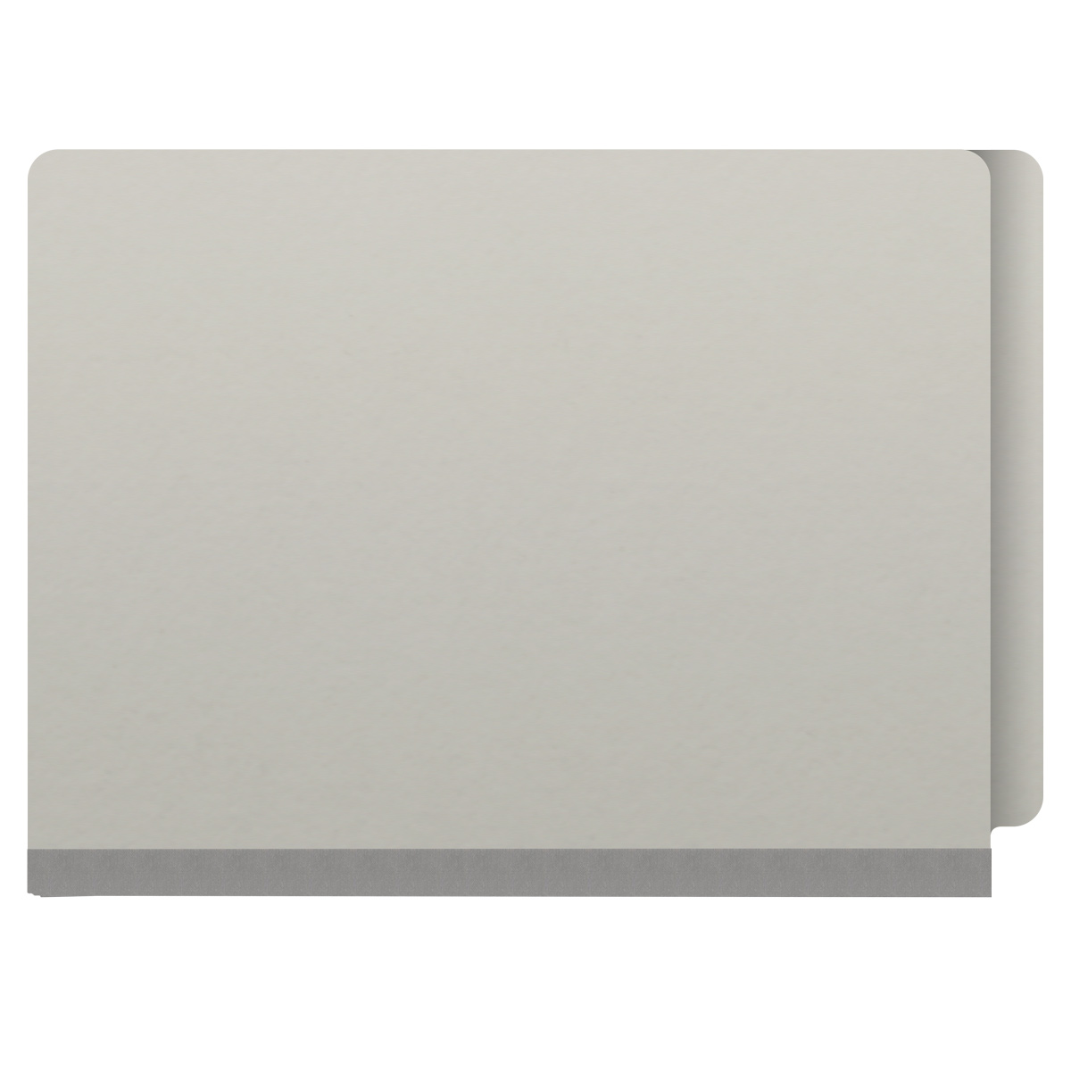 Grey letter size end tab classification folder with 2" gray tyvek expansion. 25 pt type 3 pressboard stock. Packaged 25/125.