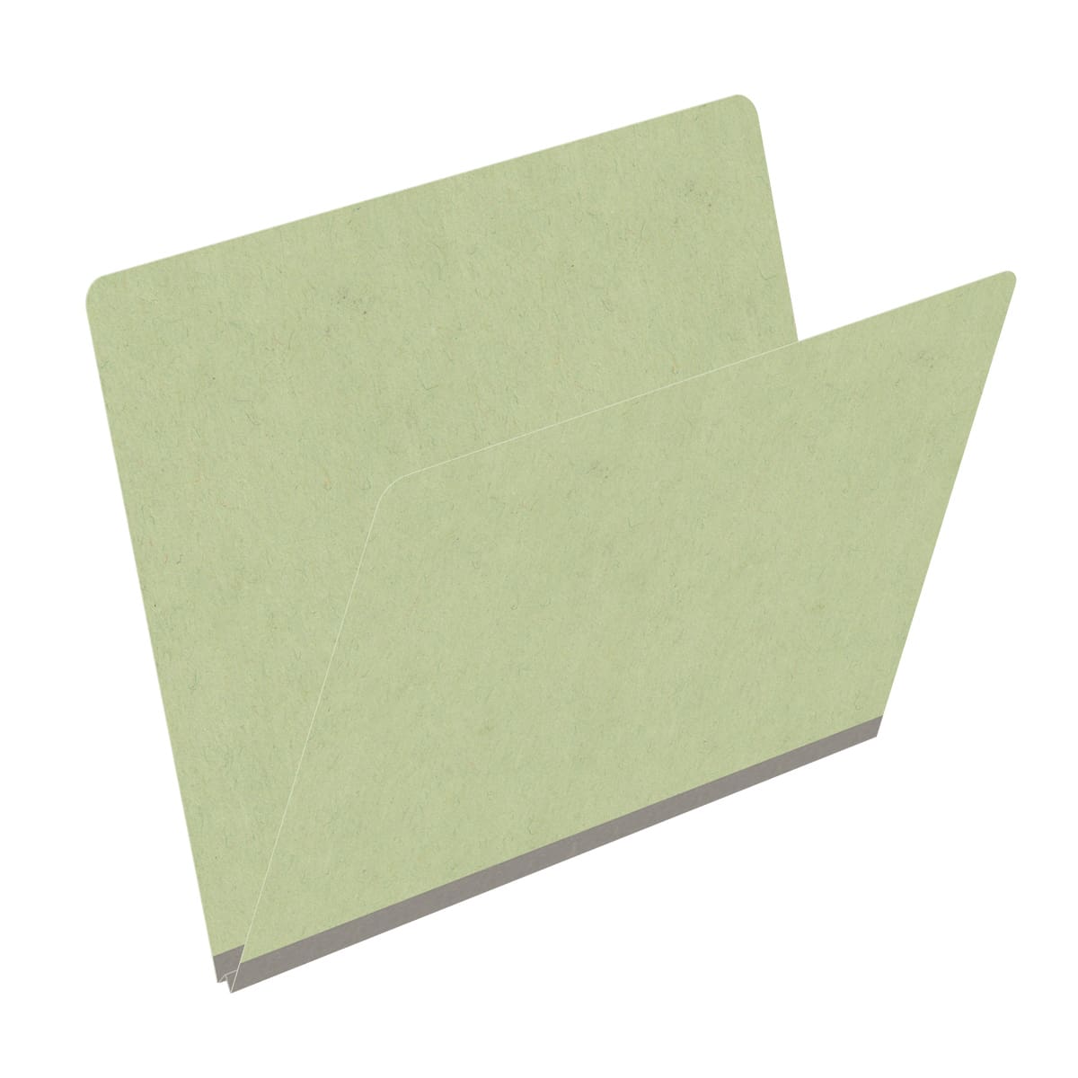 Peridot green letter size end tab classification folder with 2" dark green tyvek expansion. 25 pt type 3 pressboard stock, 25/Box