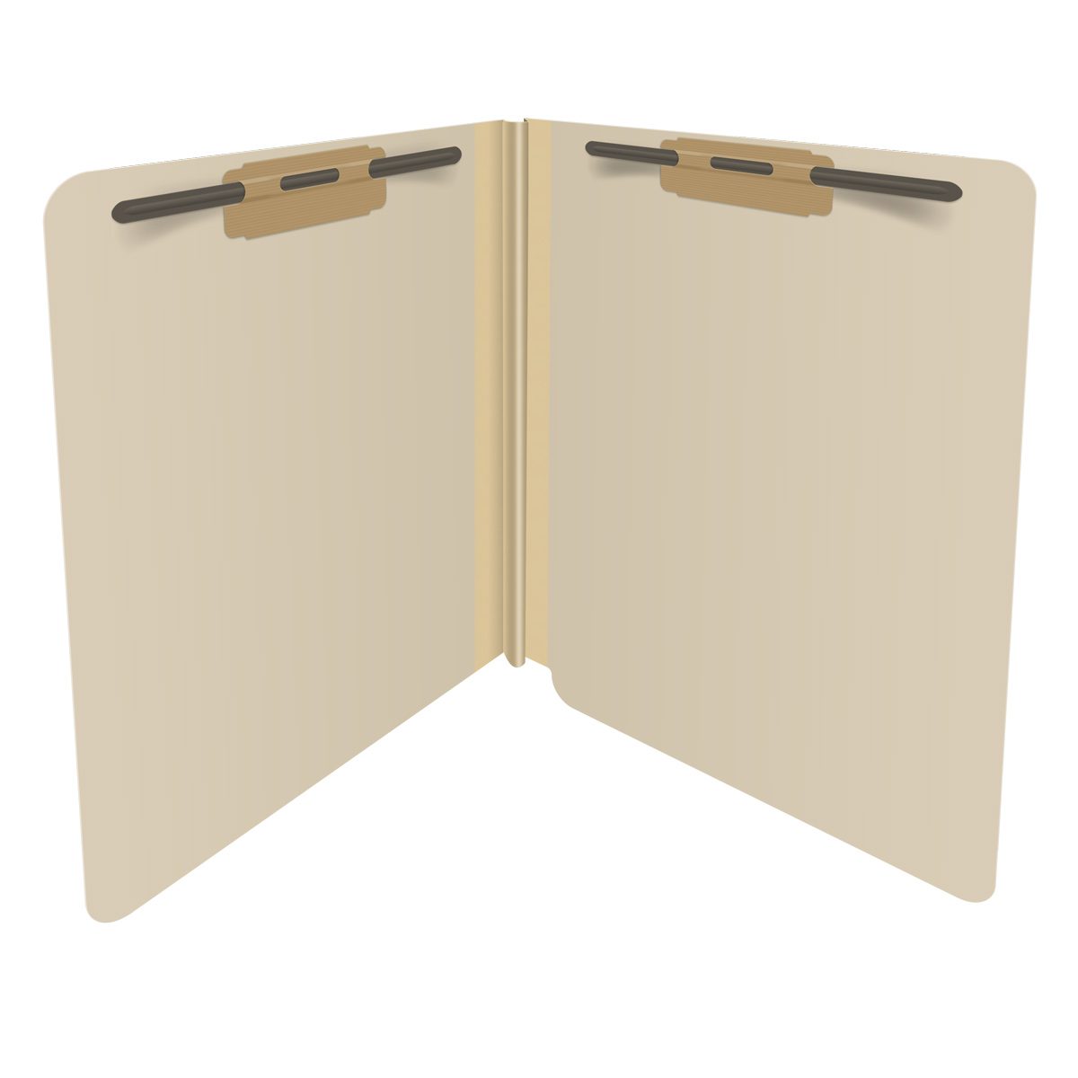 Manila letter size end tab classification folder with 2" gray tyvek expansion and 2" bonded fasteners on inside front and inside back. 18 pt manila stock. Packaged 25/125.