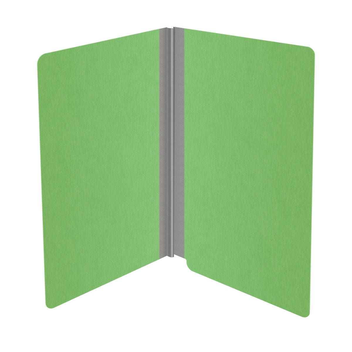 Green legal size end tab classification folder with 2" gray tyvek expansion. 18 pt. paper stock. Packaged 25/125.