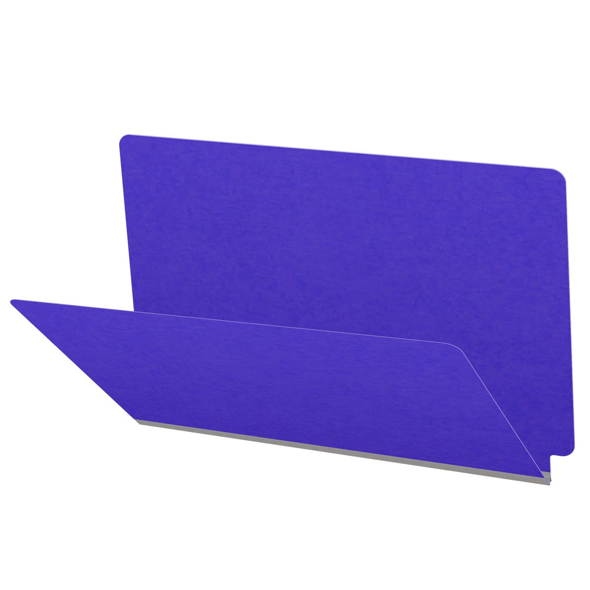 Purple legal size end tab classification folder with 2" gray tyvek expansion. 18 pt. paper stock, 25/Box