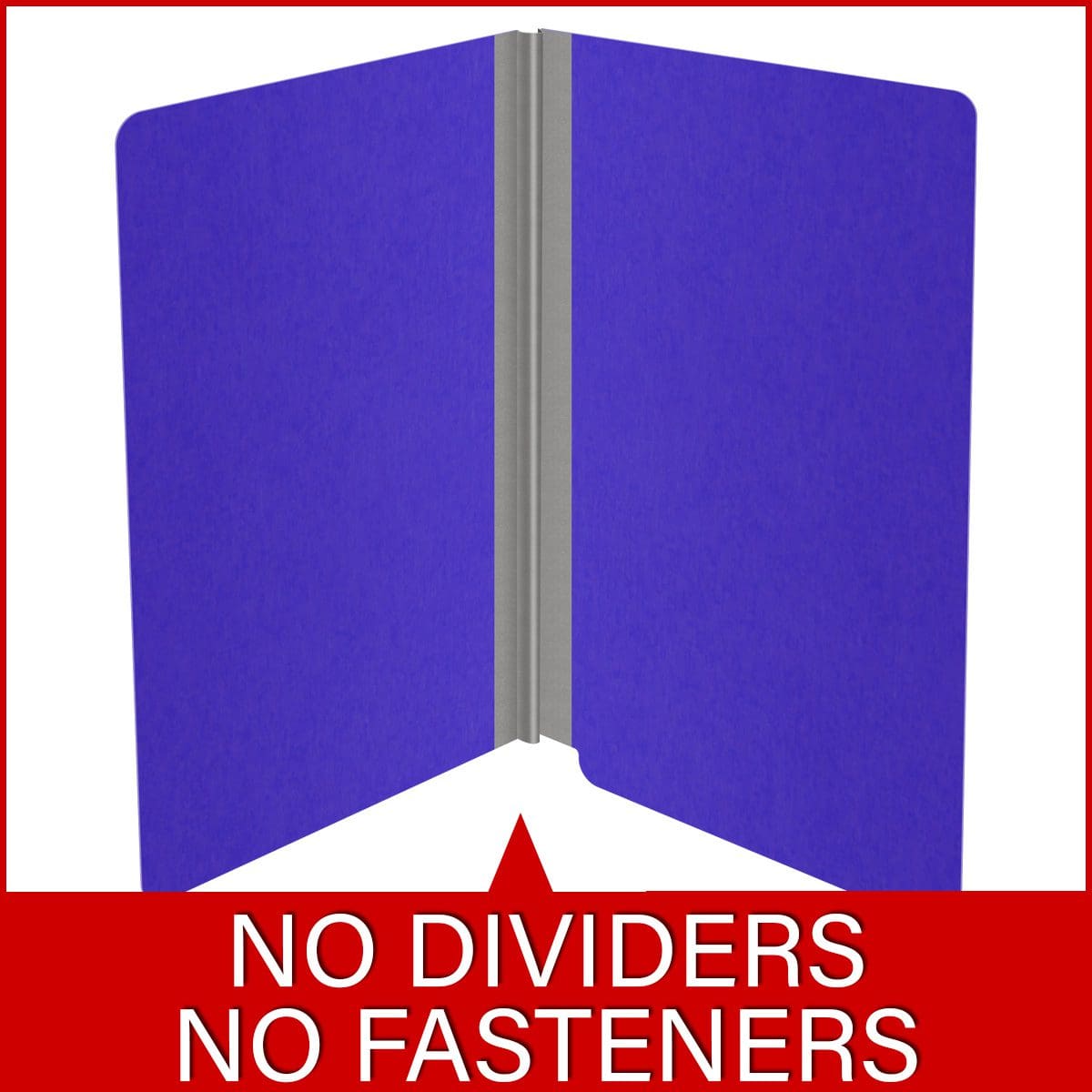 Purple legal size end tab classification folder with 2" gray tyvek expansion. 18 pt. paper stock. Packaged 25/125.