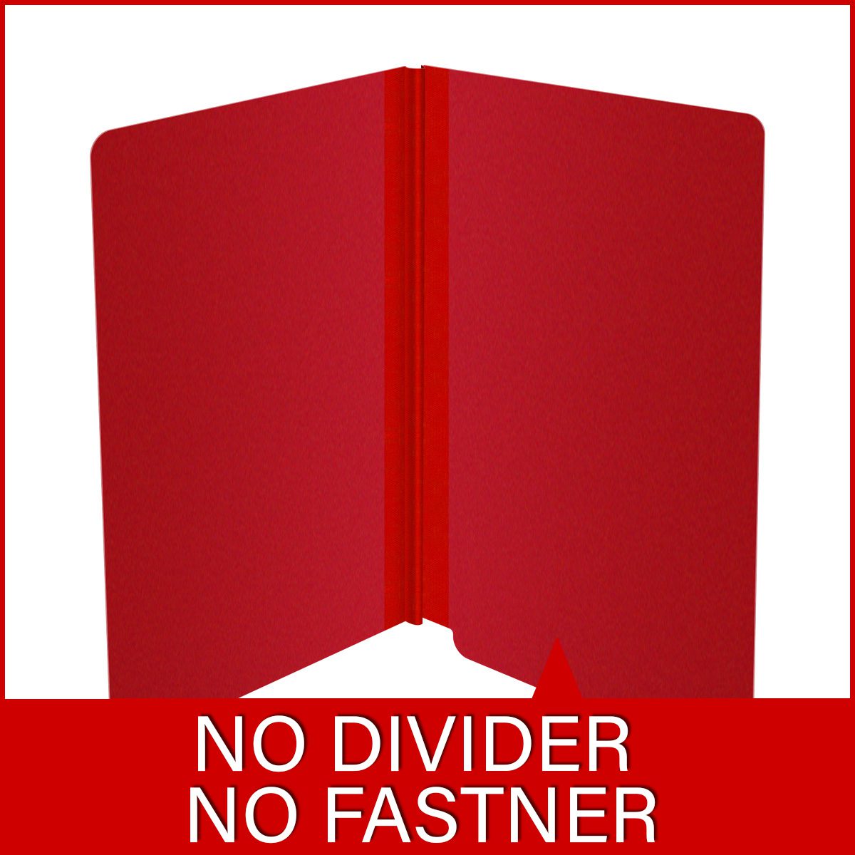 Deep red legal size end tab classification folder with 2" gray tyvek expansion. 25 pt type 3 pressboard stock. Packaged 25/125