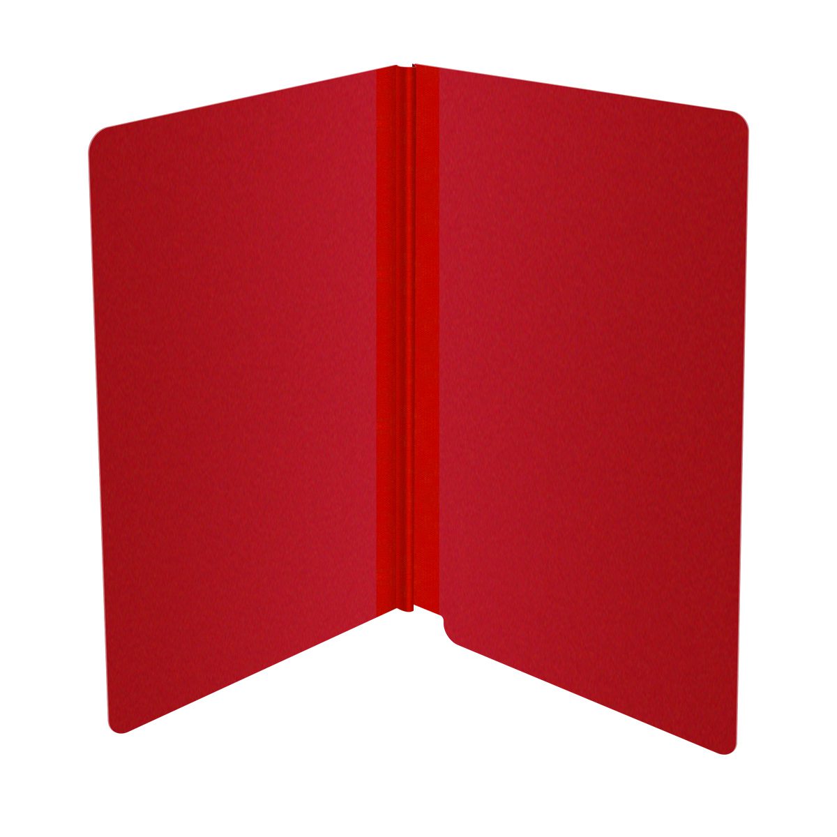 Deep red legal size end tab classification folder with 2" gray tyvek expansion. 25 pt type 3 pressboard stock, 25/Box