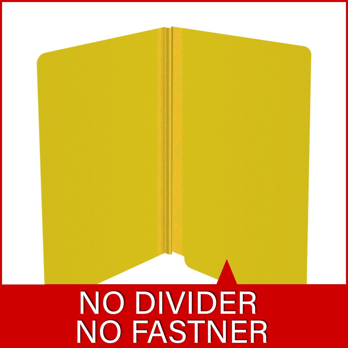 Yellow legal size end tab classification folder with 2" lemon yellow tyvek expansion. 25 pt type 3 pressboard stock. Packaged 25/125.