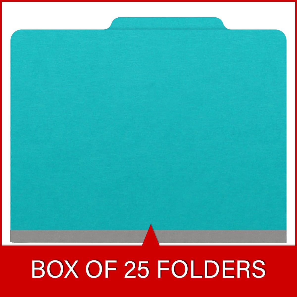 Light blue letter size top tab classification folder with 2" gray tyvek expansion. 18 pt. paper stock. Packaged 25/125.