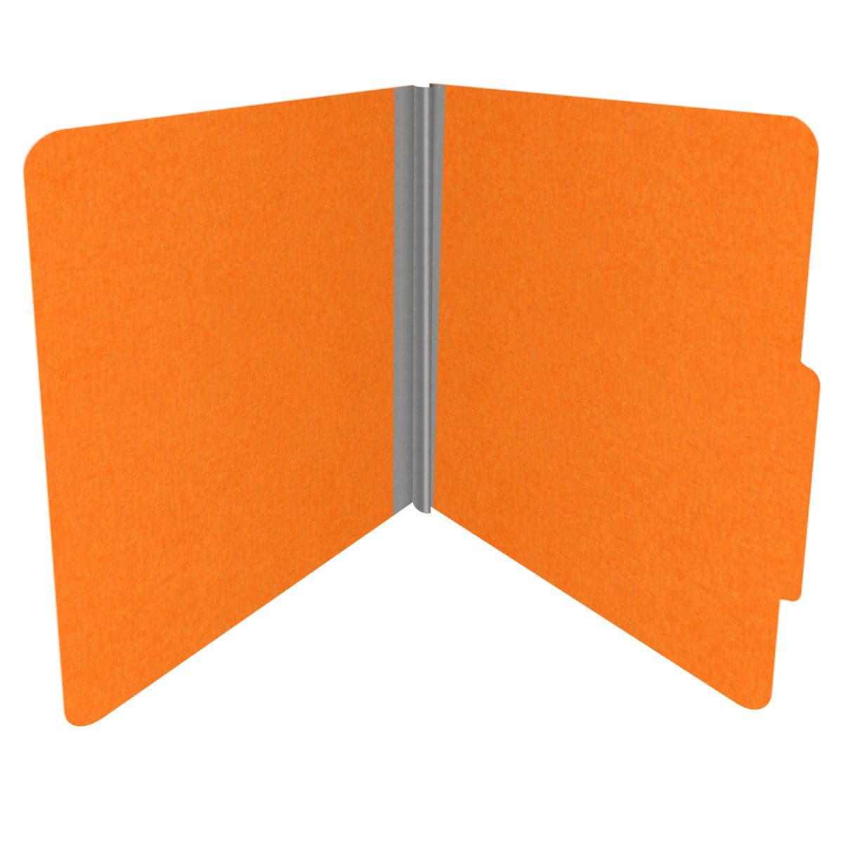 Orange letter size top tab classification folder with 2" gray tyvek expansion. 18 pt. paper stock. Packaged 25/125.