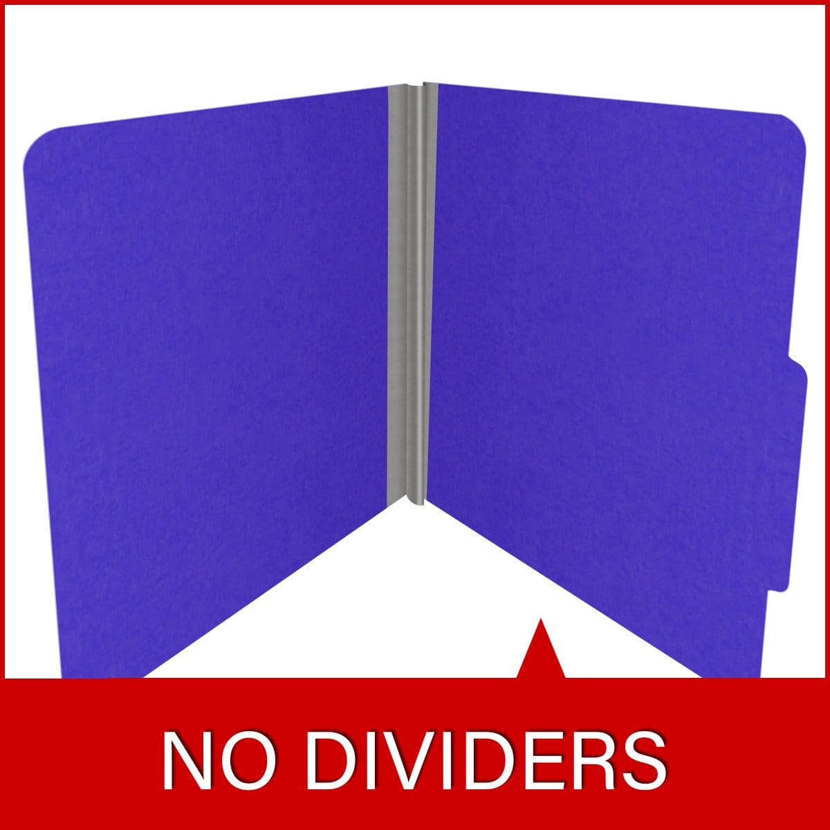 Purple letter size top tab classification folder with 2" gray tyvek expansion. 18 pt. paper stock. Packaged 25/125.