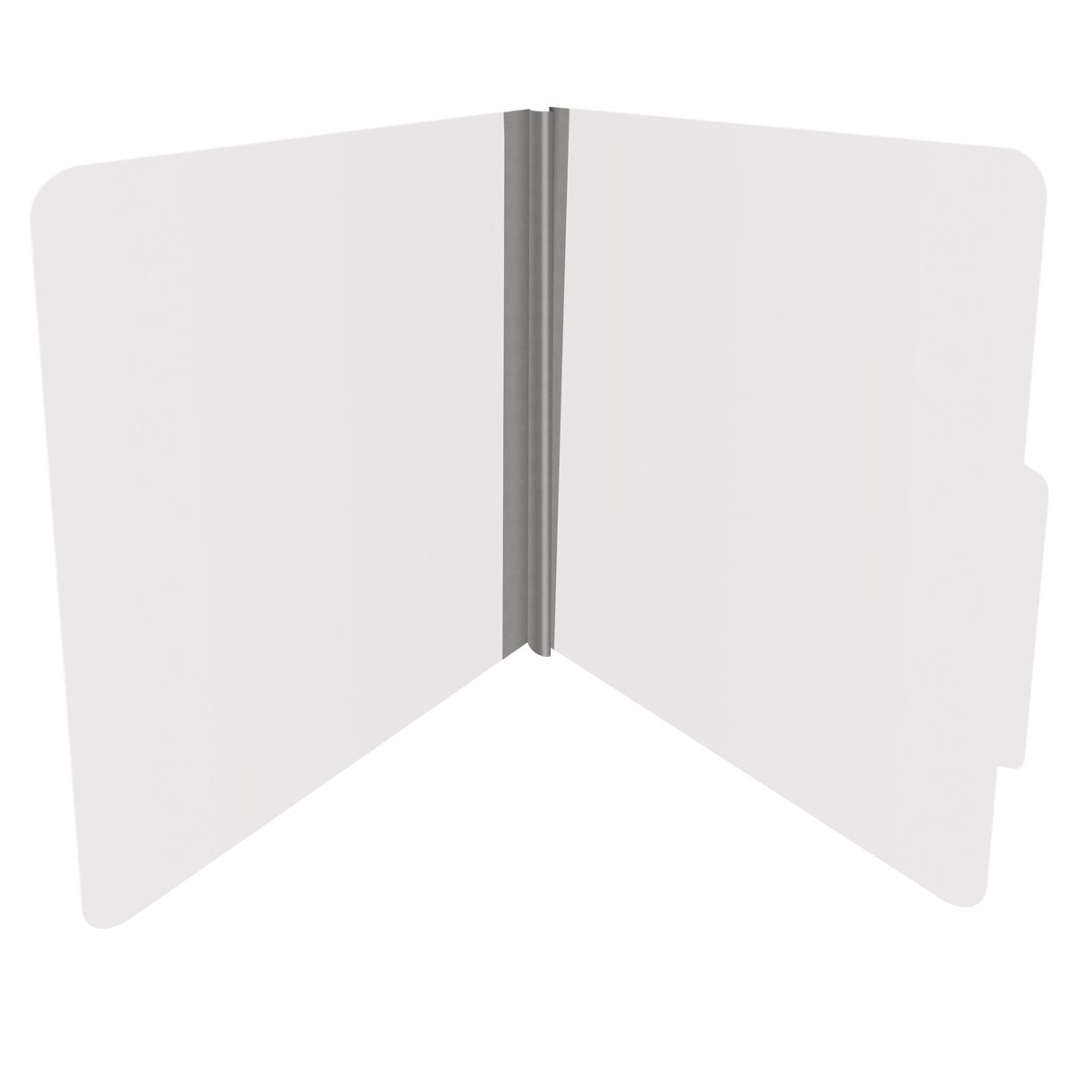 White letter size top tab classification folder with 2" gray tyvek expansion. 18 pt. paper stock. Packaged 25/125.