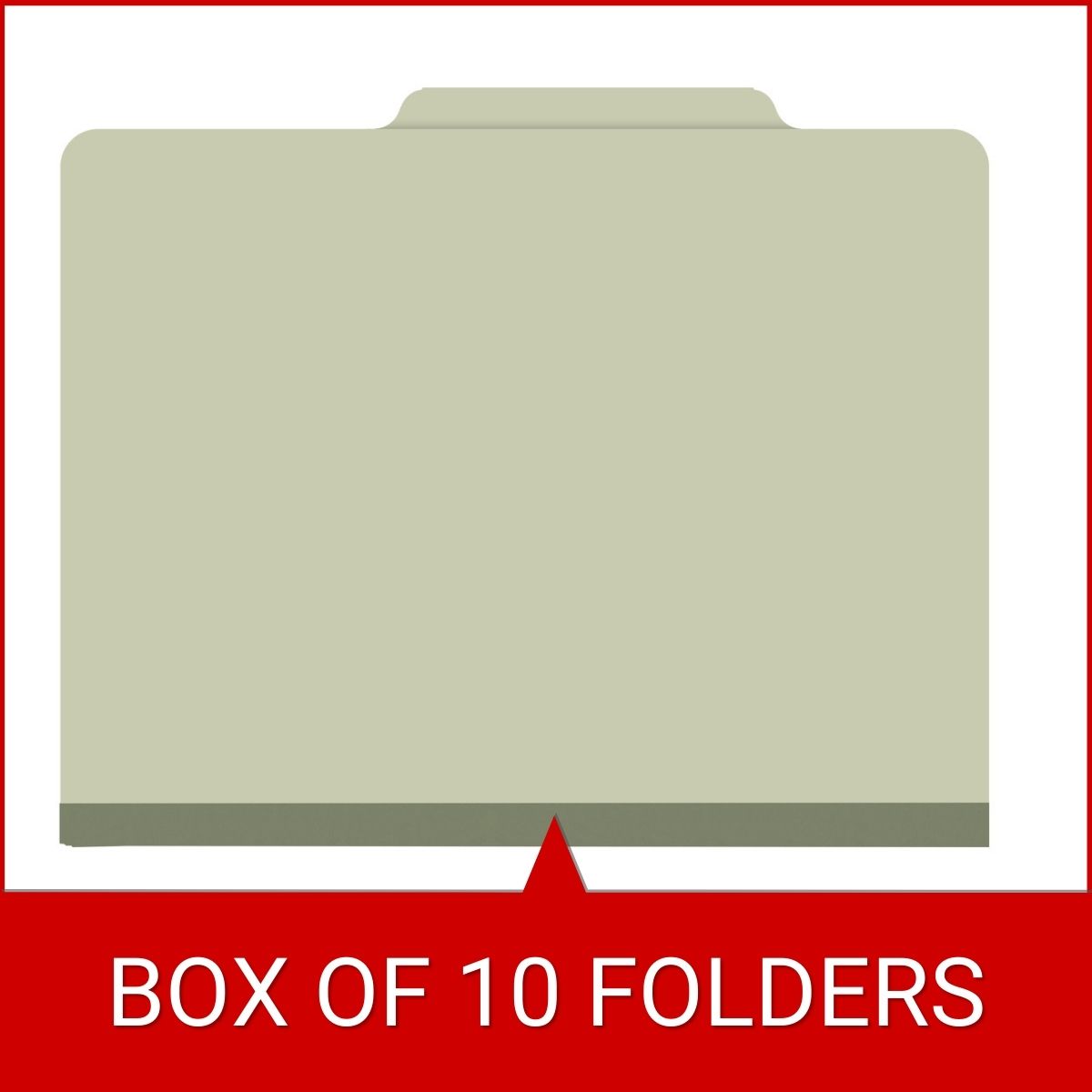 Green letter size top tab classification folder with 2" gray tyvek expansion. 25 pt type 3 pressboard stock. Packaged 25/125.