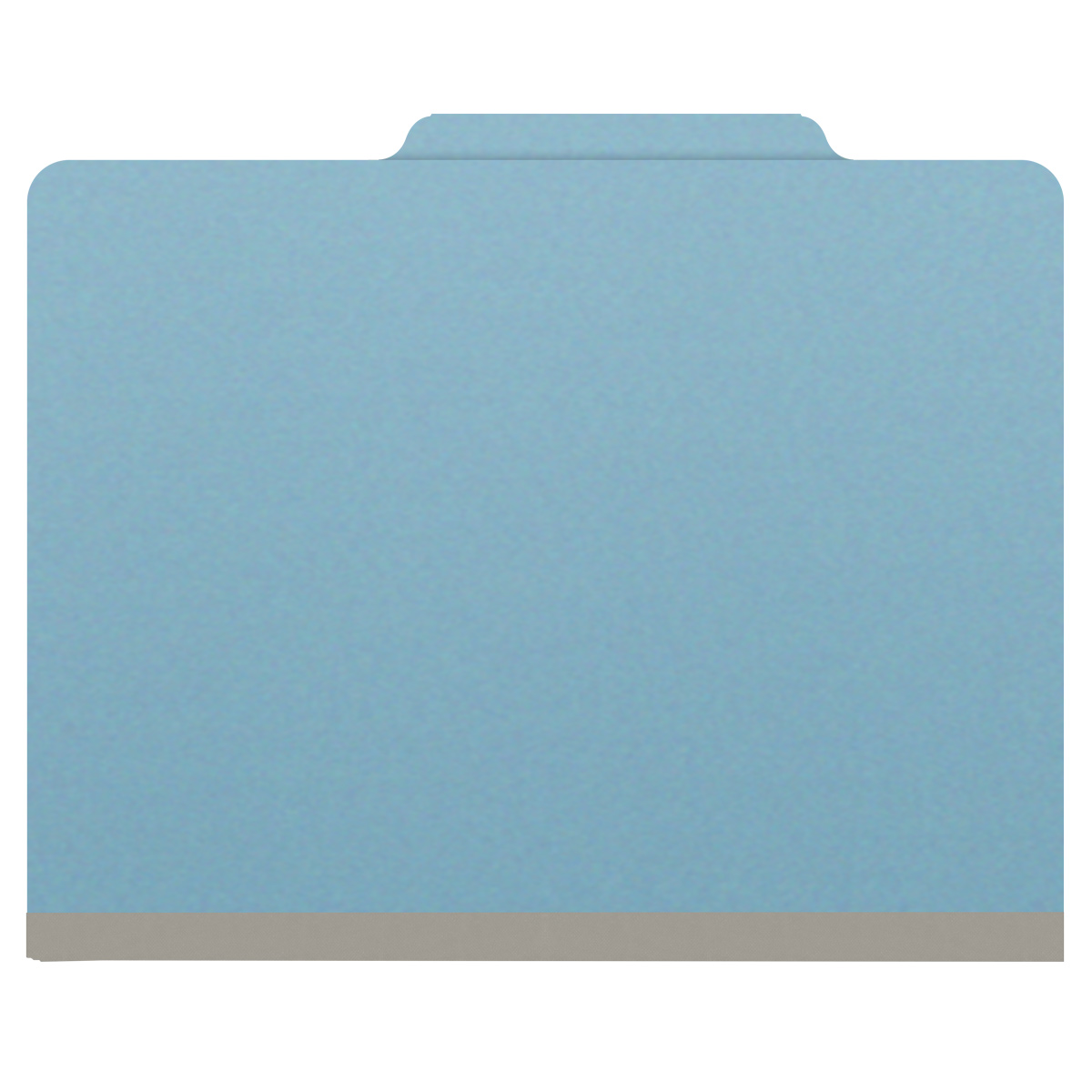 Blue letter size top tab classification folder with 2" gray tyvek expansion. 25 pt type 3 pressboard stock. Packaged 25/125.
