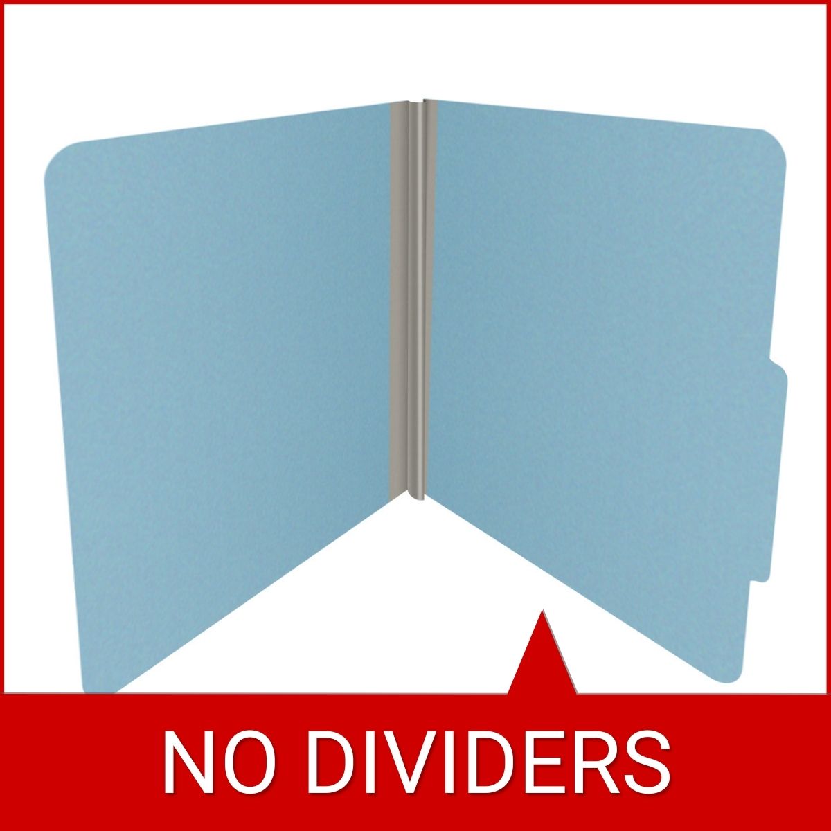 Blue letter size top tab classification folder with 2" gray tyvek expansion. 25 pt type 3 pressboard stock. Packaged 25/125.