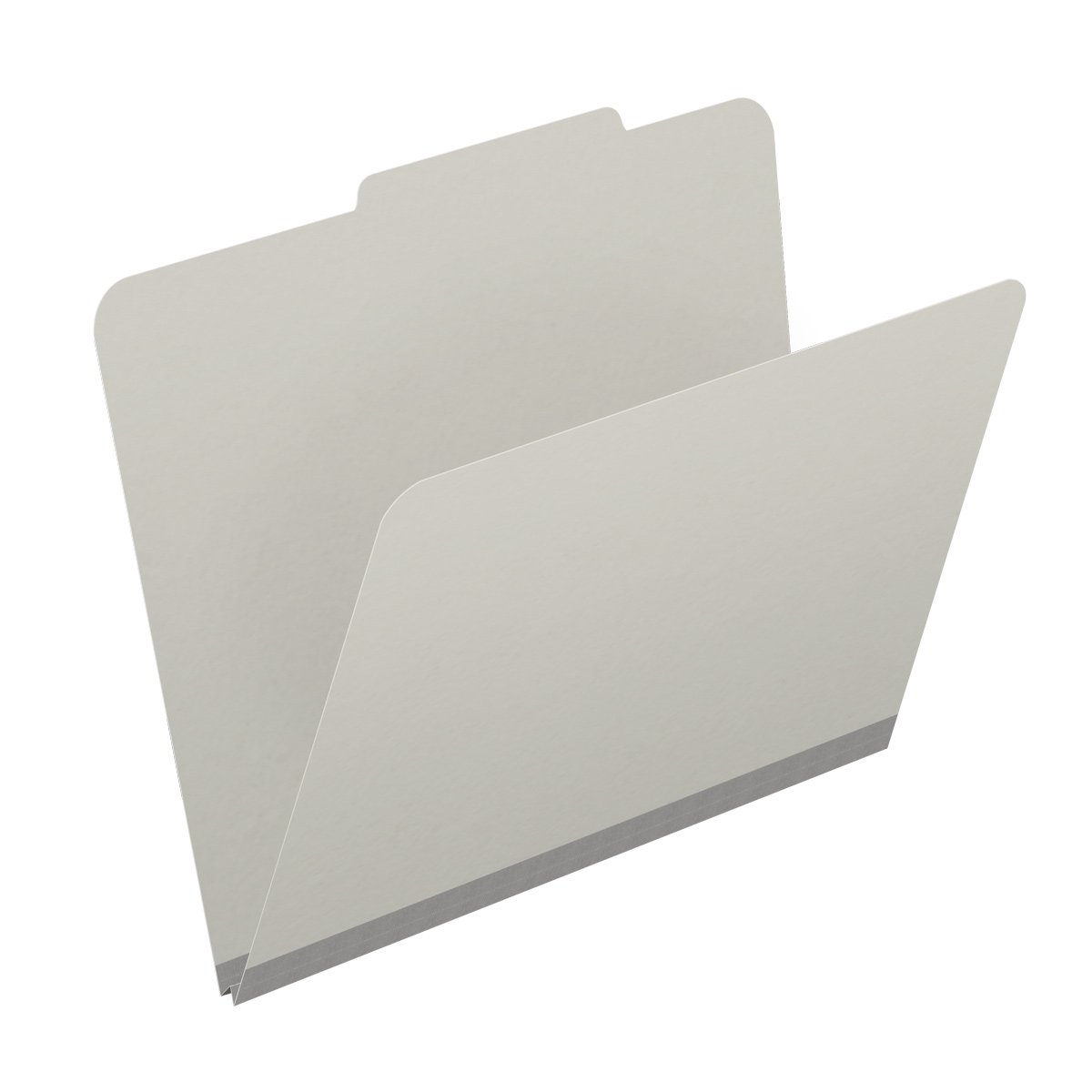 Grey letter size top tab classification folder with 2" gray tyvek expansion. 25 pt type 3 pressboard stock, 25/Box
