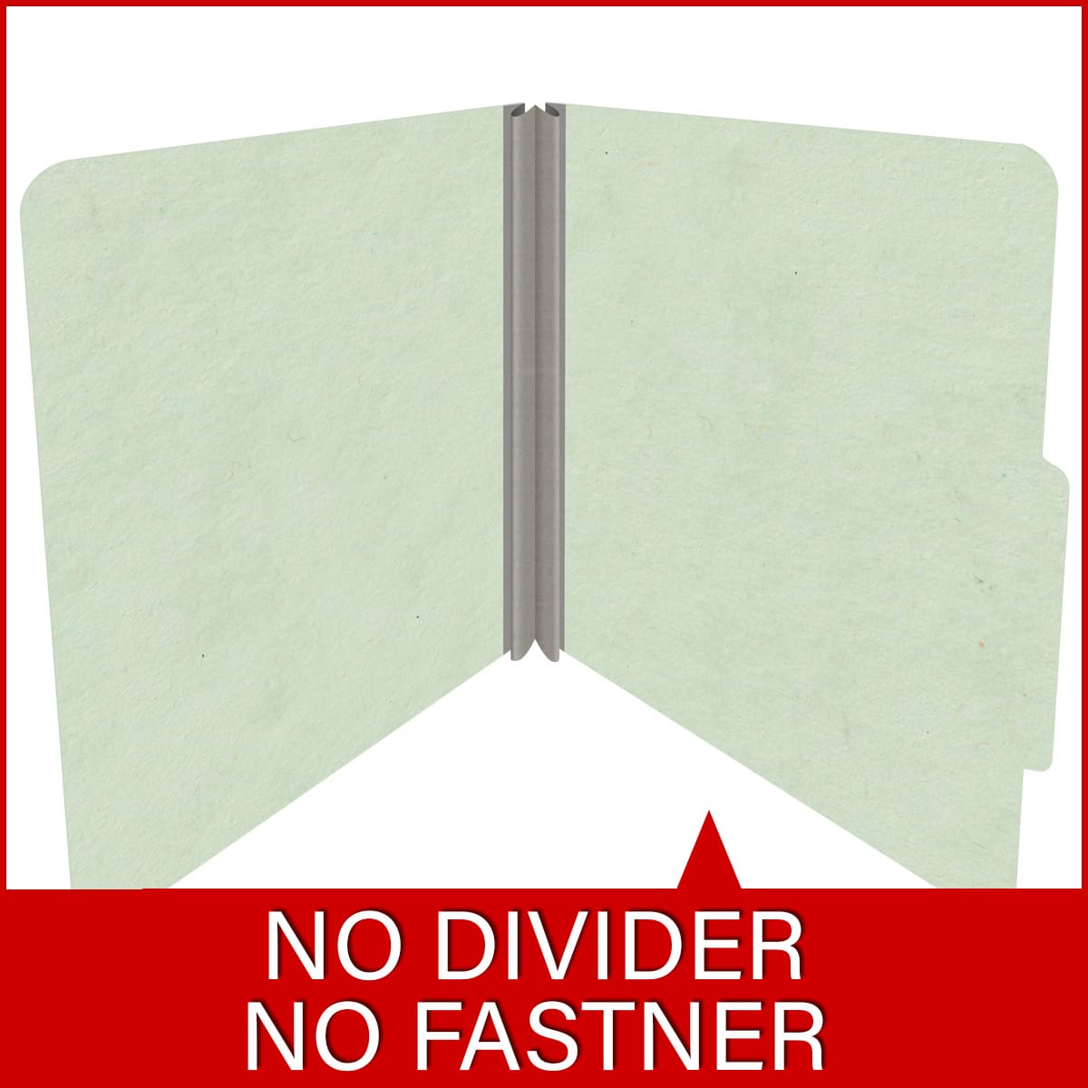 Pale green letter size top tab classification folder with 2" gray tyvek expansion. 25 pt type 3 pressboard stock. Packaged 25/125.
