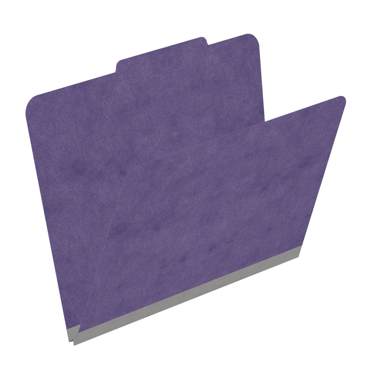 Purple letter size top tab classification folder with 2" grey tyvek expansion. 25 pt type 3 pressboard stock, 25/Box