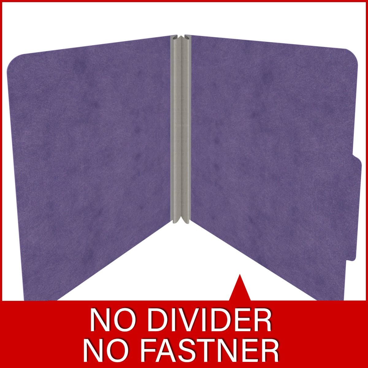 Purple letter size top tab classification folder with 2" grey tyvek expansion. 25 pt type 3 pressboard stock. Packaged 25/125.