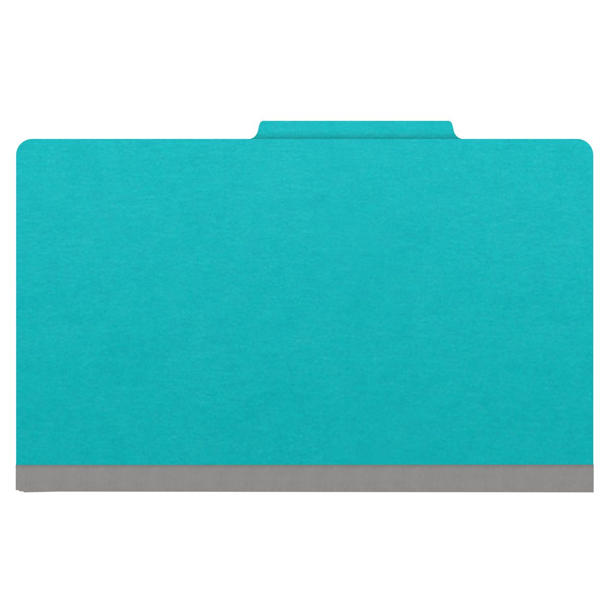 Light blue legal size top tab classification folder with 2" gray tyvek expansion. 18 pt. paper stock. Packaged 25/125.