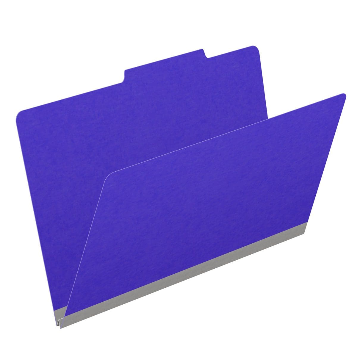 Purple legal size top tab classification folder with 2" gray tyvek expansion. 18 pt. paper stock, 25/Box