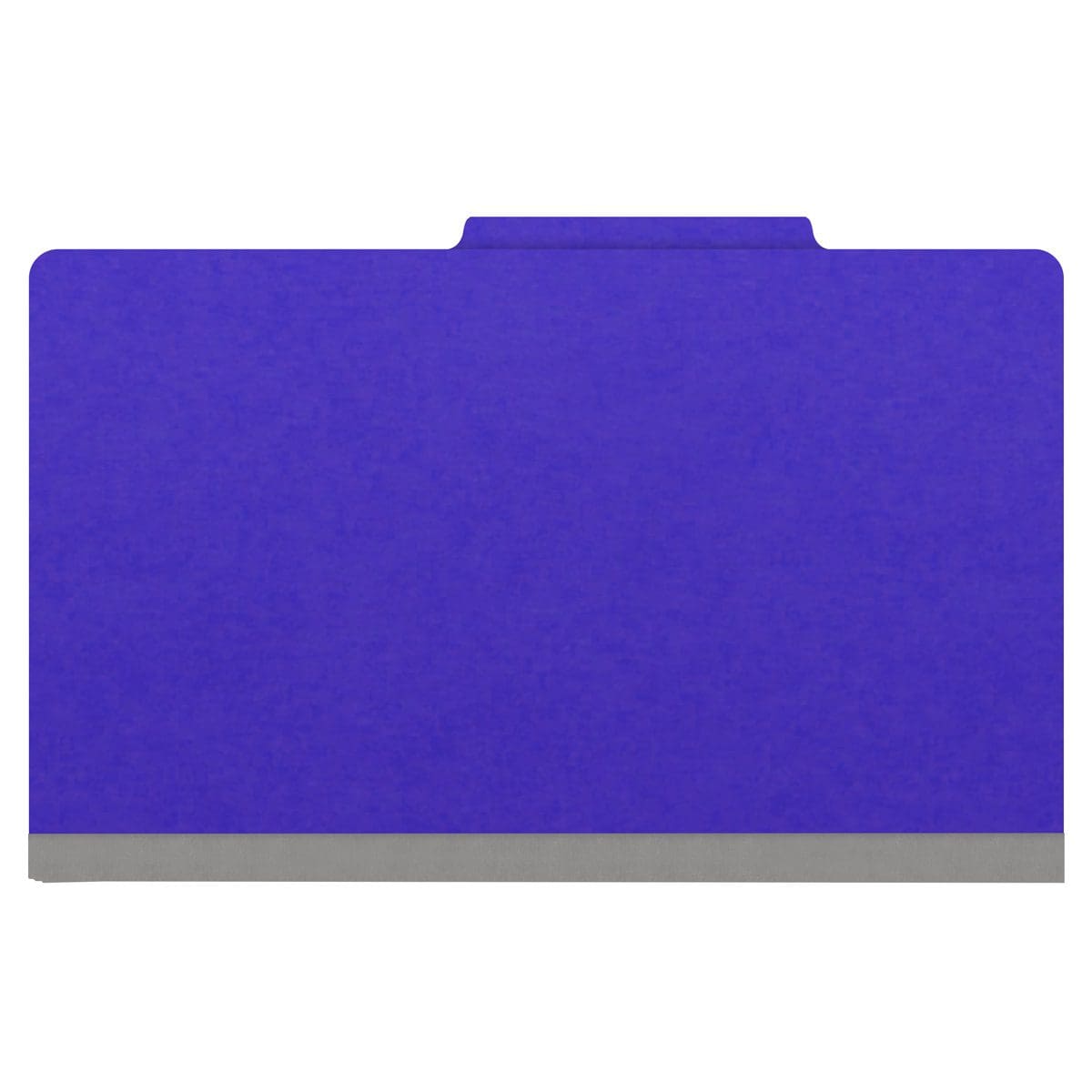 Purple legal size top tab classification folder with 2" gray tyvek expansion. 18 pt. paper stock. Packaged 25/125.