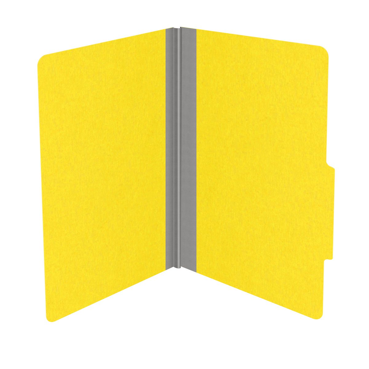 Yellow legal size top tab classification folder with 2" gray tyvek expansion. 18 pt. paper stock. Packaged 25/125.