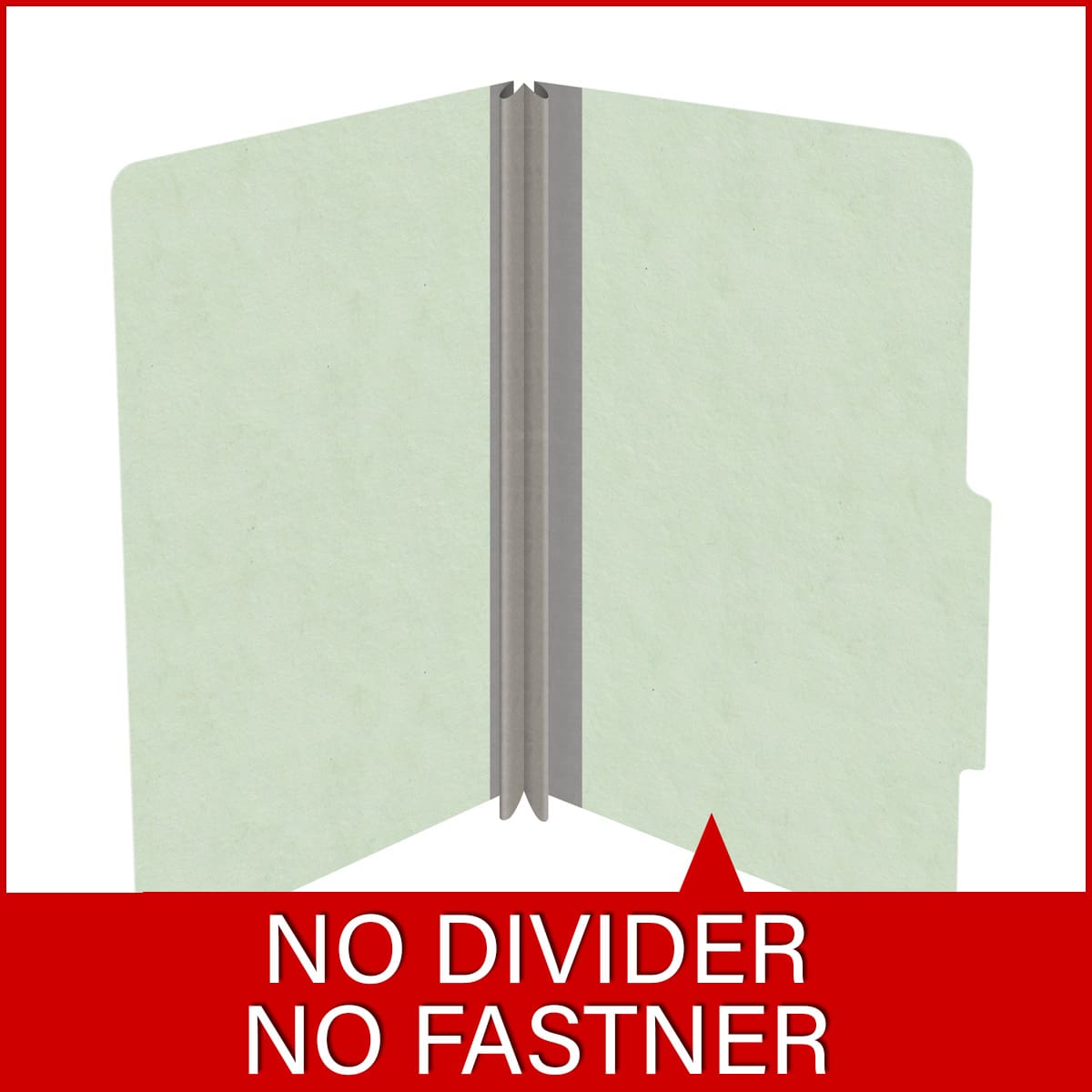 Pale green legal size top tab classification folder with 2" gray tyvek expansion. 25 pt type 3 pressboard stock. Packaged 25/125.