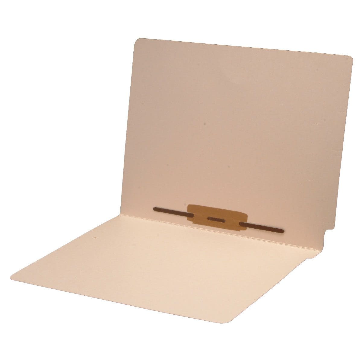 Manila letter size end tab folder with mylar reinforced spine and 2" bonded fastener on inside back in position 5. 18 pt manila stock, 50/Box