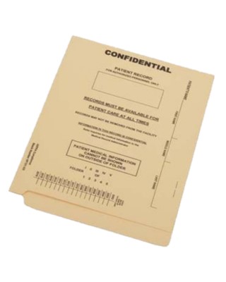 Manila letter size reinforced top and end tab folder with printed front and 2" bonded fastener on inside front and inside back. 14 pt manila stock, 50/Box