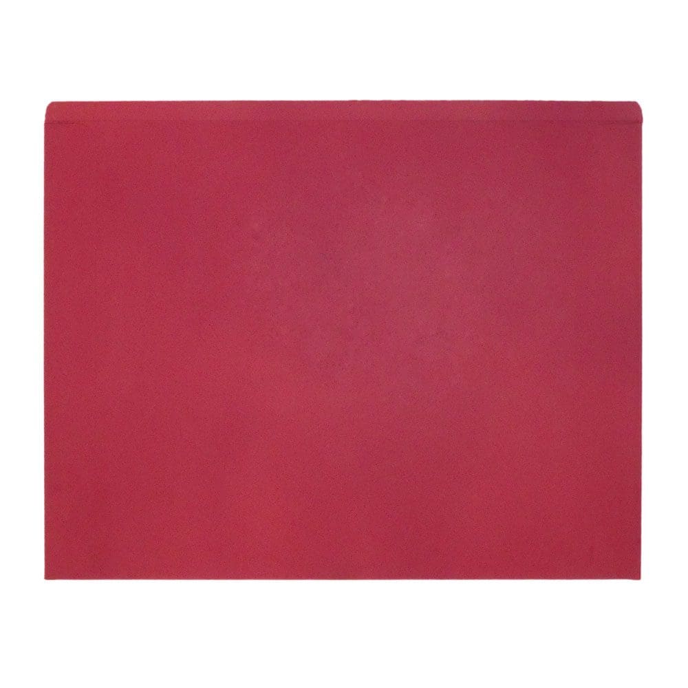 Red letter size auto dealer jacket with front printed. 11 pt red stock. Packaged 100/500