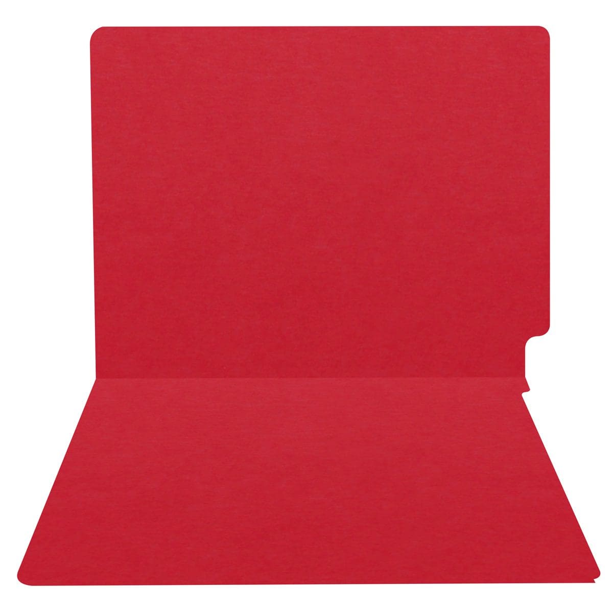 Red letter size end tab folder. 20 pt red stock. Packaged 40/200