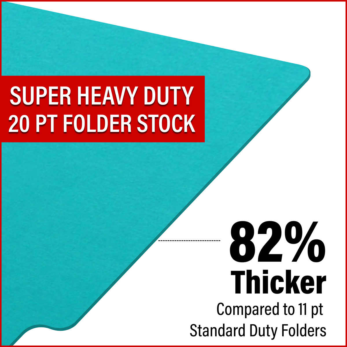 Light blue letter size end tab folder with 2" bonded fasteners on inside back. 20 pt light blue stock. Packaged 40/200.