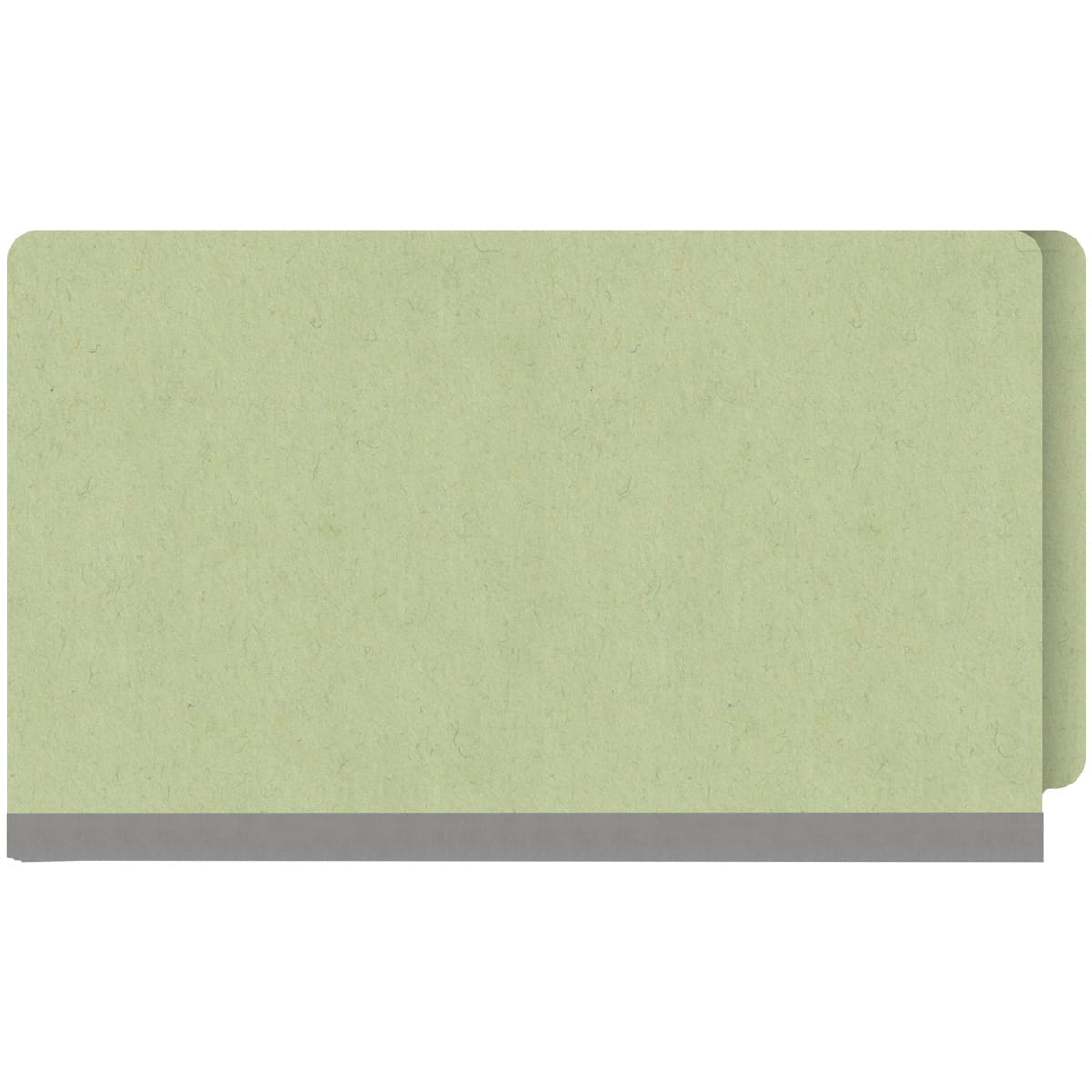Peridot green legal size end tab three divider classification folder with 3" dark green tyvek expansion, with 2" bonded fasteners on inside front and inside back and 1" duo fastener on dividers - DV-S53-38-3PER