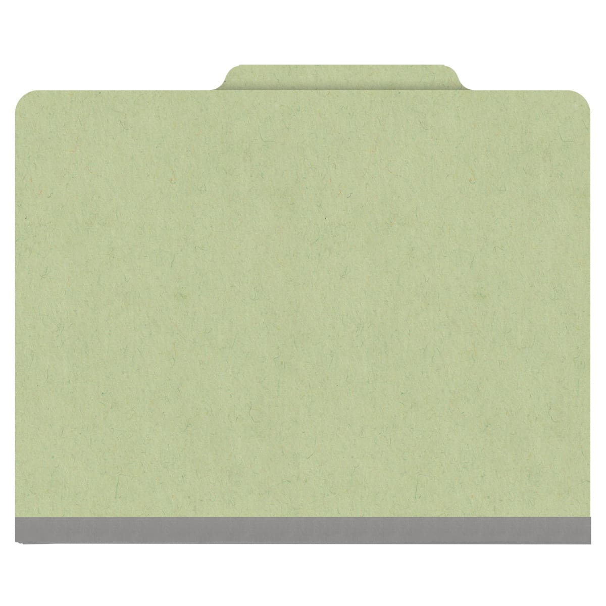 Peridot green letter size top tab two divider classification folder with 2" dark green tyvek expansion, with 2" bonded fasteners on inside front and inside back and 1" duo fastener on dividers - DV-T42-26-3PER