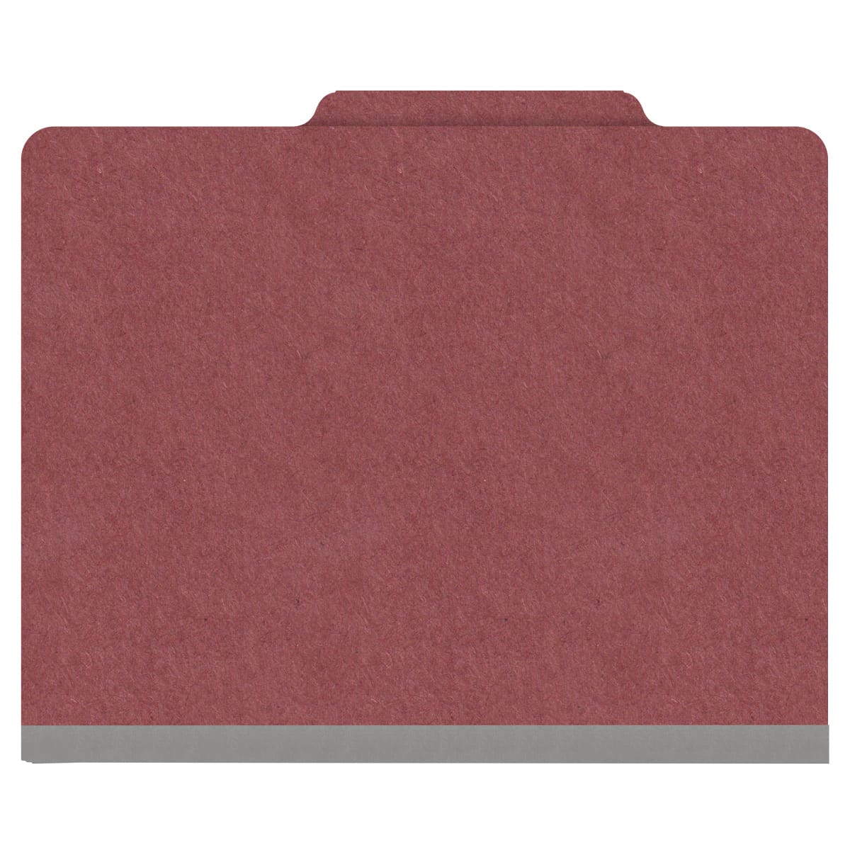 Dark red letter size top tab three divider classification folder with 3" russet brown tyvek expansion, with 2" bonded fasteners on inside front and inside back and 1" duo fastener on dividers - DV-T43-38-3ARD
