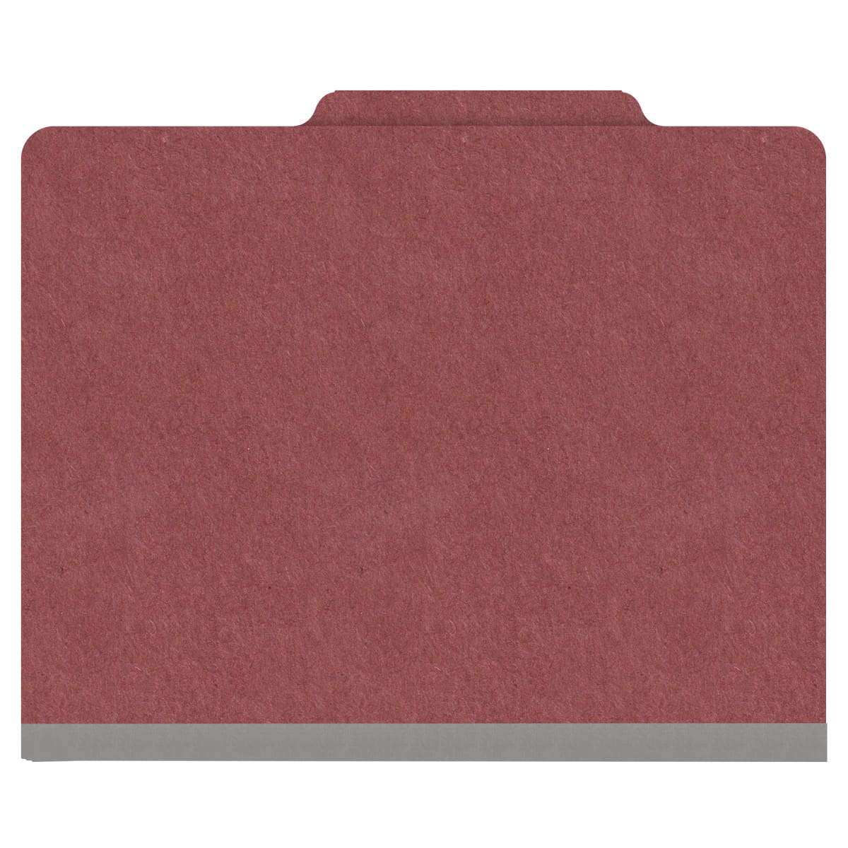 Dark red letter size top tab two divider classification folder with 2" russet brown tyvek expansion, with 2" bonded fasteners on inside front and inside back and 1" duo fastener on dividers - DV-T42-26-3ARD