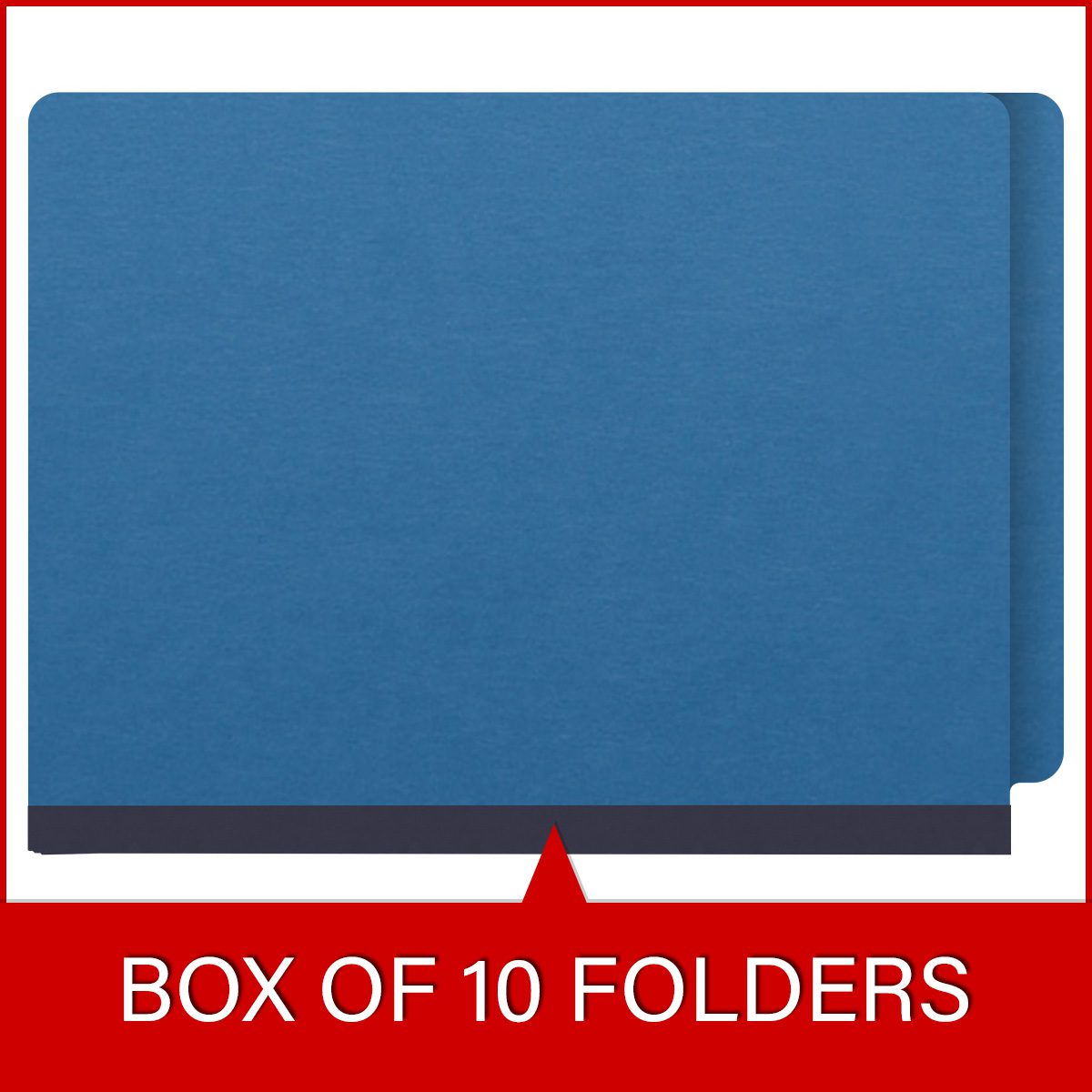 Royal blue letter size end tab two divider classification folder with 2" dark blue tyvek expansion, with 2" bonded fasteners on inside front and inside back and 1" duo fastener on dividers - DV-S42-26-3RBL