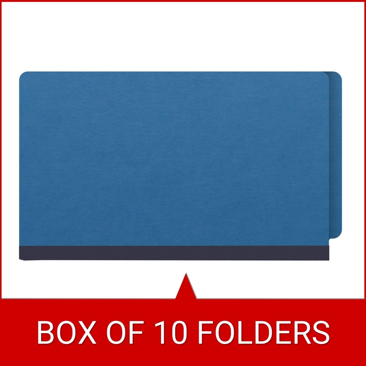 Royal blue legal size end tab two divider classification folder with 2" dark blue tyvek expansion, with 2" bonded fasteners on inside front and inside back and 1" duo fastener on dividers - DV-S52-26-3RBL