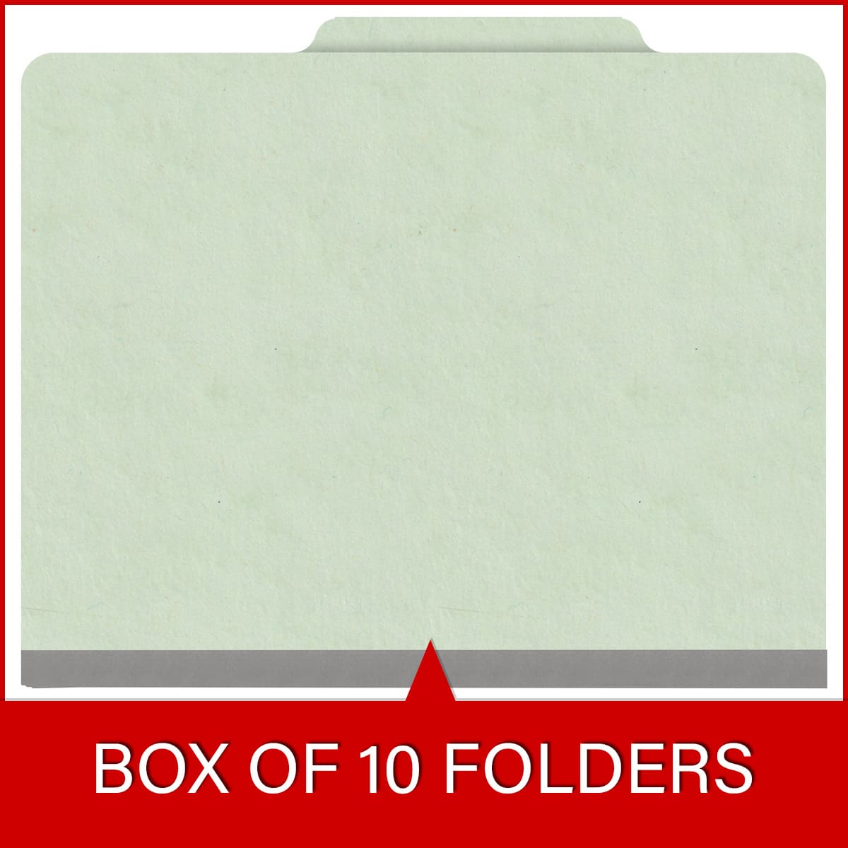 Pale green letter size top tab three divider classification folder with 3" gray tyvek expansion, with 2" bonded fasteners on inside front and inside back and 1" duo fastener on dividers - DV-T43-38-3PGN