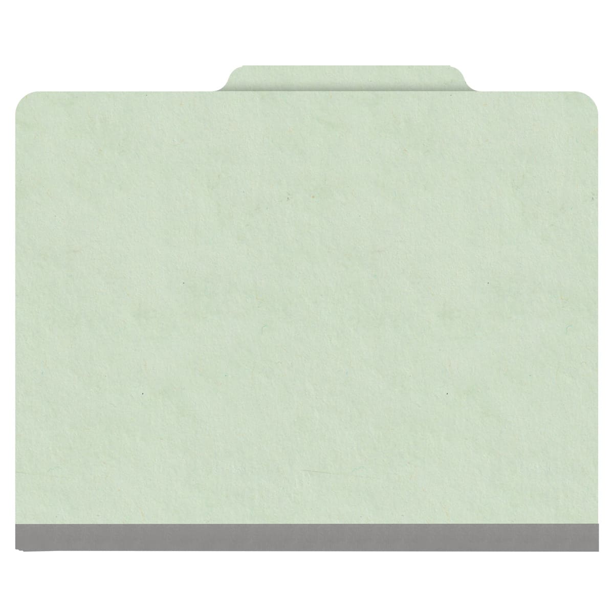 Pale green letter size top tab two divider classification folder with 2" gray tyvek expansion, with 2" bonded fasteners on inside front and inside back and 1" duo fastener on dividers - DV-T42-26-3PGN