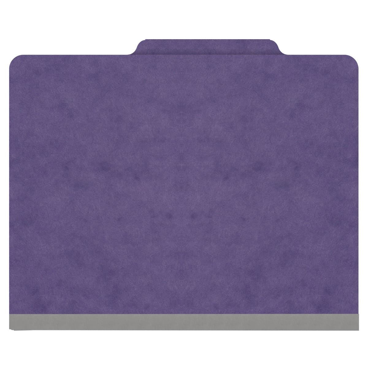 Purple letter size top tab two divider classification folder with 2" gray tyvek expansion, with 2" bonded fasteners on inside front and inside back and 1" duo fastener on dividers - DV-T42-26-3PRP