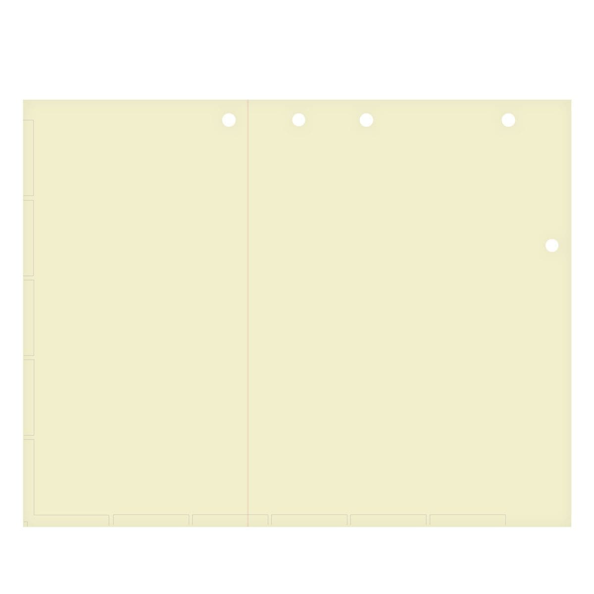 Manila letter size pocket divider with printed boxes on front. 11 pt manila stock. Box of 50 - S-09149