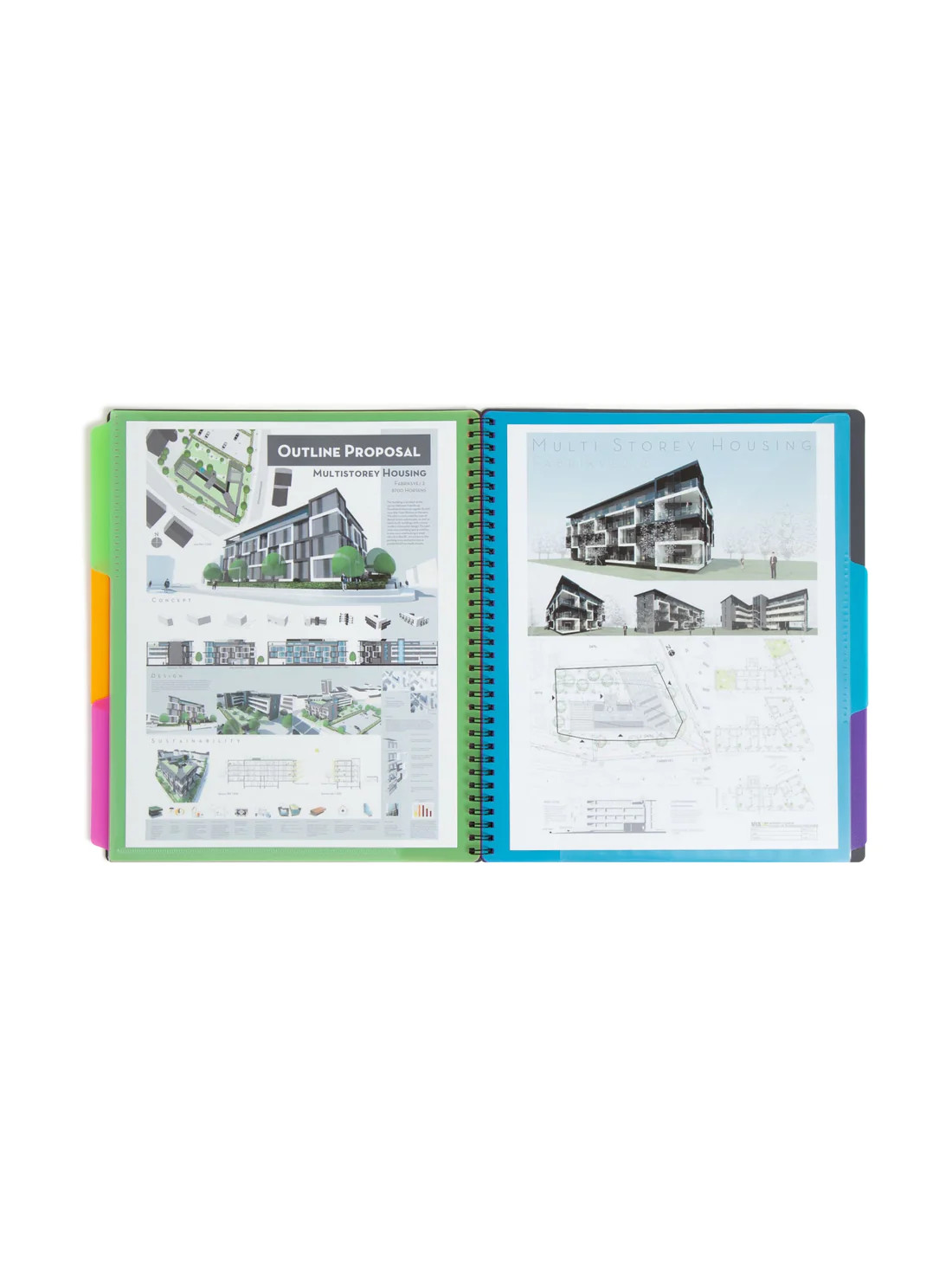 Smead 12 Pocket Slim Poly Project Organizer, Letter Size, Gray with Bright Colors