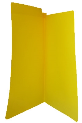 YELLOW LEGAL SIZE End Tab File Folder w/ Fastener in Positions 1  11 pt. Yellow stock - Reinforced Full End Tab - 50/Box