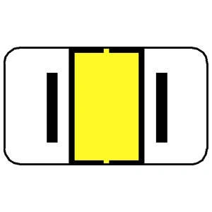 Tabbies 91529 - JETER COMPATIBLE ALPHA 91520 LABEL SERIES, 1" ALPHA LABEL 'I', YELLOW, 15/16"H x 1-5/8"W, 500/ROLL