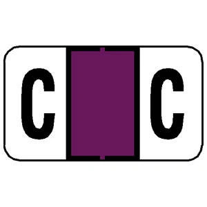 Tabbies 91523 - JETER COMPATIBLE ALPHA 91520 LABEL SERIES, 1" ALPHA LABEL 'C', PURPLE, 15/16"H x 1-5/8"W, 500/ROLL
