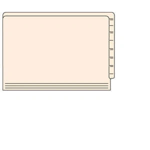 14PT Reinforced Legal Size End Tab Expansion Folder, Undercut End Tab, Embossed Tic Marks